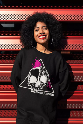 woman with pierced face wearing Vagabond hoodie