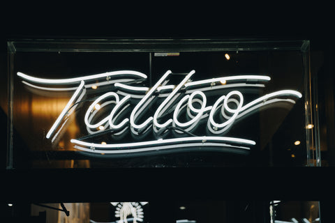Tattoo sign neon light