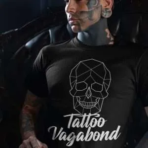 Tattoo Vagabond Basic Logo T-Shirt Black - Tattoo Vagabond