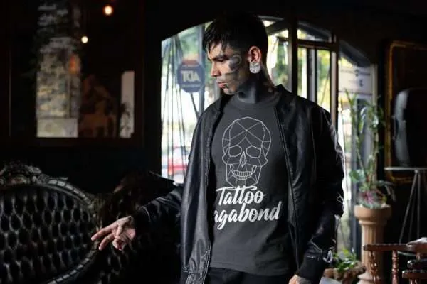 Tattoo Vagabond Basic Logo T-Shirt Black - Tattoo Vagabond
