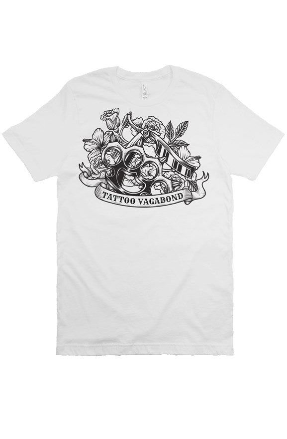 Vagabond Old School Tattoo T-Shirt (B&W) - Tattoo Vagabond