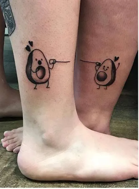Matching Avacado Tattoo