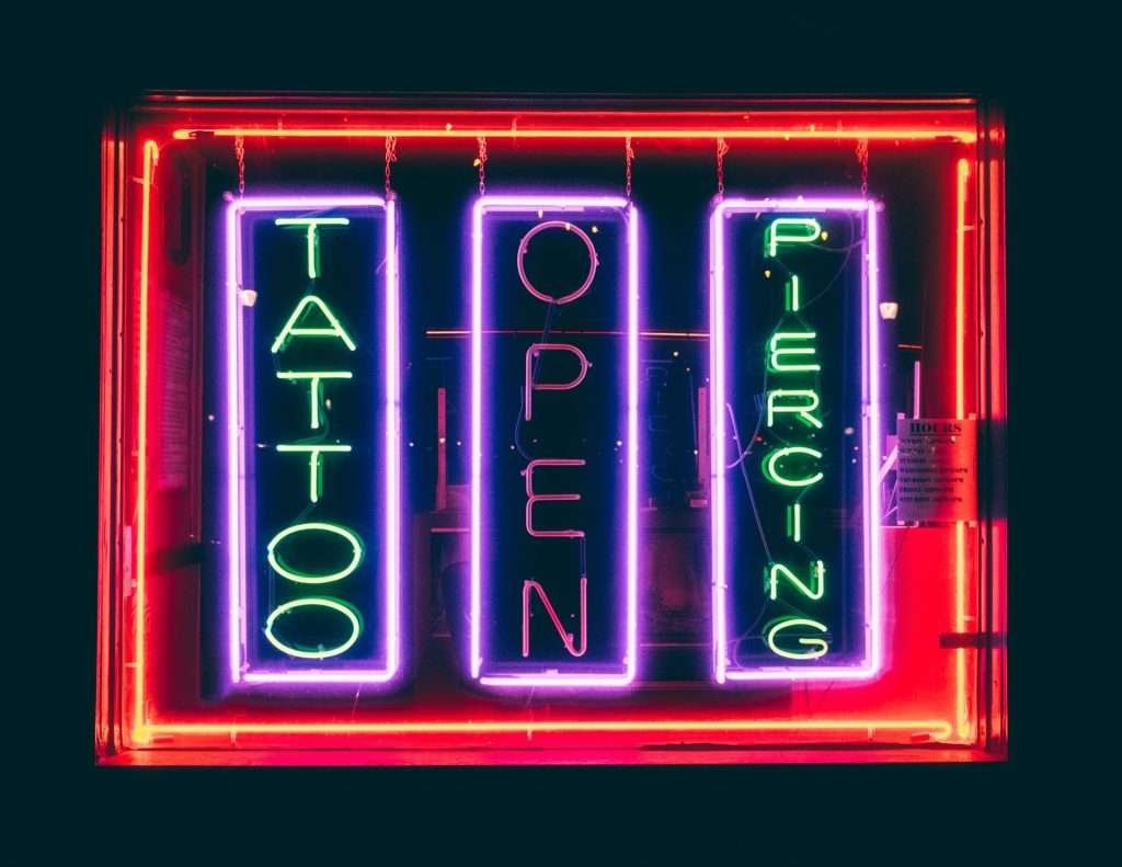 Tattoo etiquette neon