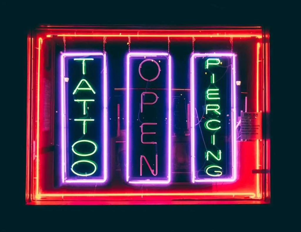 Tattoo etiquette neon